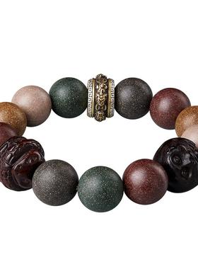 五行合香珠手串六合生肖小叶紫檀