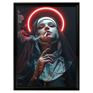 led灯画框霓虹灯壁画装饰灯卧室布置氛围灯电竞房网红灯发光挂画