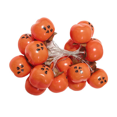 户外太阳能柿子灯串柿柿如意灯笼