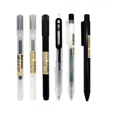 MUJI/无印良品考试中性笔黑水笔