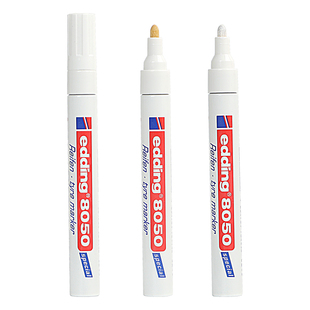 德国艾迪Edding8050油性防水记号笔橡胶车胎快干记号笔汽车轮胎补色上色白色涂鸦笔标识笔油漆笔