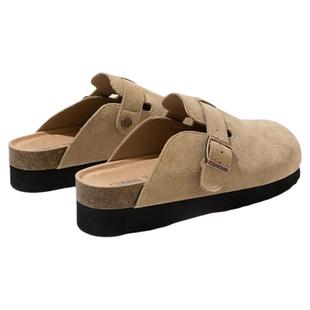 【三月情书】勃肯鞋女春秋懒人一脚蹬休闲半拖厚底时尚外穿包头拖