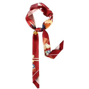 红色发带丝巾女2025新款小长条绑发高级感绑包丝带扎头发搭配衬衫