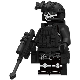 中国积木军事人仔士兵特种兵警察小人偶儿童益智拼装男孩玩具拼图