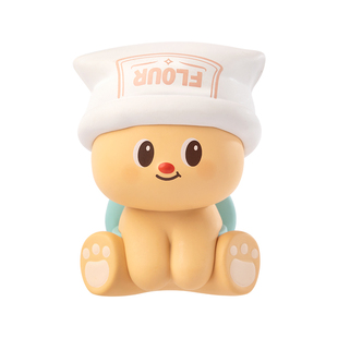 【情人节礼物】玩乐主义黄油小熊烘焙达人新年盲盒小熊头萌粒玩偶