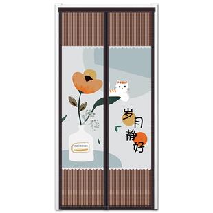 入户门防蚊门帘夏季高级磁吸免打孔隐私通风魔术贴家用不透人纱门