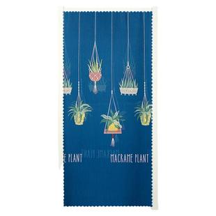 门帘布艺双面印花卧室家用隔断装饰帘遮挡风水帘免打孔四季通用