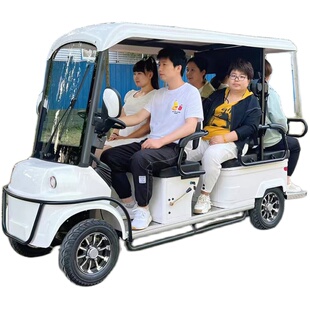 小巴士电动四轮车M6座六座旅游景区观光车电瓶车拉客电动车民宿
