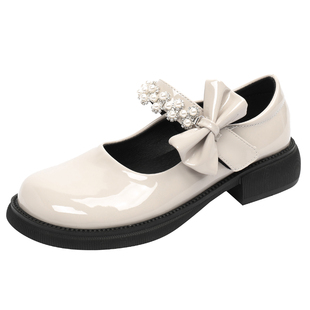 法式玛丽珍小皮鞋女平底2026春款jk单鞋英伦乐福鞋大码女鞋41到43