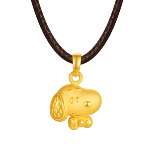 情人节TSL谢瑞麟史努比黄金吊坠5D工艺SNOOPY挂坠配