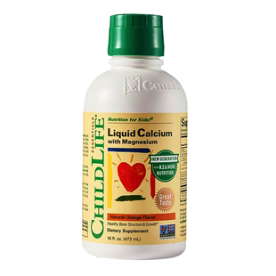 美国童年时光ChildLife大白瓶钙儿童钙镁锌婴儿宝宝液体钙D3+K2