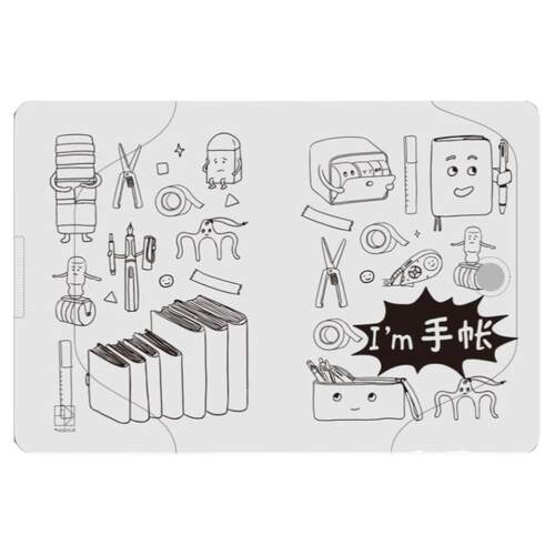 【下单前询问客服】kinbor手帐PVC封皮保护套A6手帐配件A5周计划封套weeks透明套卡通图案磨砂书衣防尘