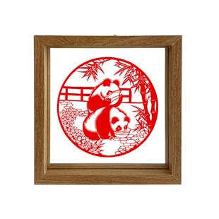 国潮剪纸工艺品收藏乔迁之喜客厅卧室喜字装饰品透明框礼品摆件