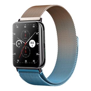 适用于oppo watch3/2/1表带米兰尼斯se金属磁吸4pro智能手表表带42运动时尚oppowatch46mm替换腕带41潮男女款