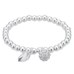 顺庆银楼S999纯银手串女足银手链两世欢小清新设计好运新年礼物