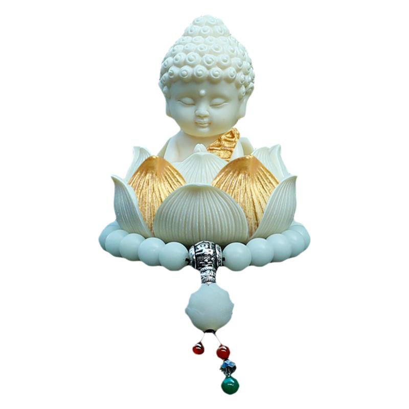 莲花佛车内饰品摆件高端大气车上车载汽车中控台装饰用品大全女士
