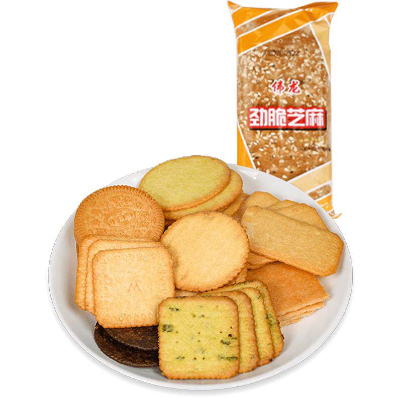 伟龙香葱鸡片饼干葱油味薄脆饼旗舰店同款怀旧散装休闲小包装年货