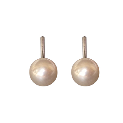 隐形小灯泡珍珠耳钉925纯银女