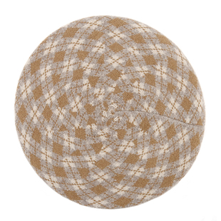 MARJAKURKI玛丽亚古琦羊绒帽子女秋冬新款时尚格子羊毛贝雷帽女款