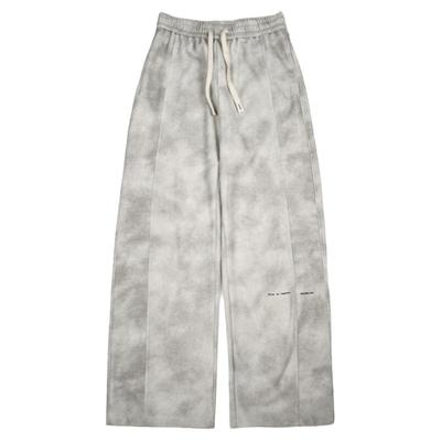 直筒加绒弯刀裤男女休闲阔腿卫裤