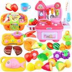 贝恩施儿童厨房玩具女孩仿真过家家套装宝宝做饭迷你厨具女童3岁4