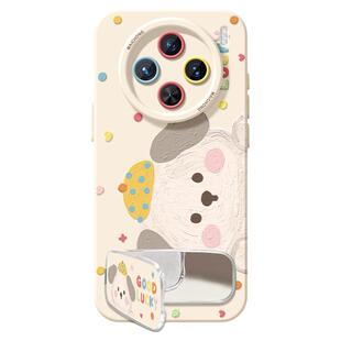 适用vivox300手机壳ultra女款x100s保护套x80pro硅胶x70全包防摔x60高级50新款x200油画vivo支架小狗pro+软外