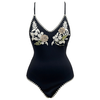 visualmood复古法式连体泳衣女