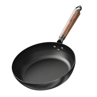 康巴赫平底锅不粘锅家用无涂层牛排煎锅精铁炒锅电磁炉燃气灶专用