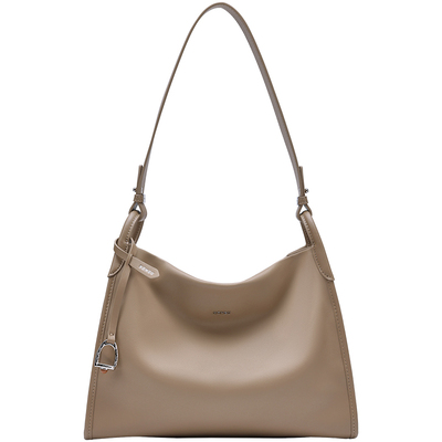 红谷真皮hobo包通勤单肩腋下包