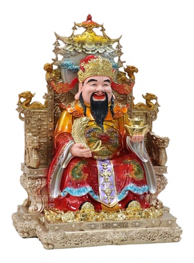 树脂神像铜彩财神爷文财神