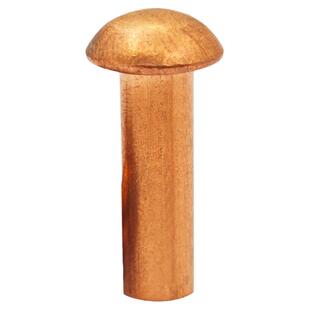 GB867紫铜半圆头实心铆钉圆帽手打敲击式柳钉红铜卯丁卯钉铆钉