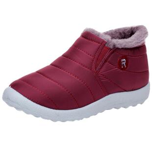 冬季女士防水短棉鞋老北京布鞋女鞋加绒保暖休闲鞋加厚防滑妈妈鞋
