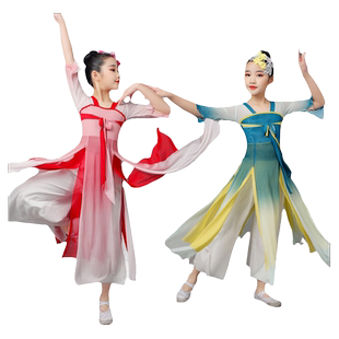 儿童古典舞演出服飘逸豆蔻梢头少儿古风小酒馆万疆桃花妆舞蹈服装