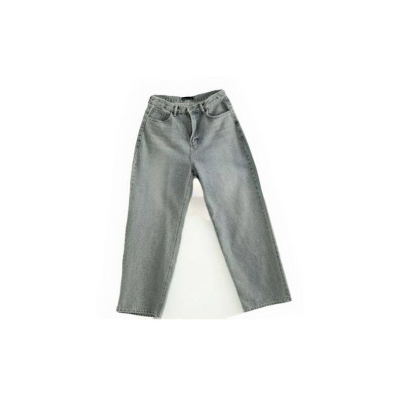 韩国代购21F/W old blue wide jean (unisex) 做旧宽松牛仔裤