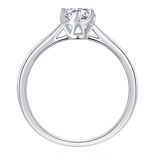 ZYS925银一克拉婚戒培育钻石求婚戒指女50分1.5克拉河南人造钻石