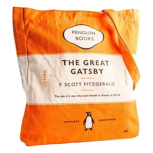 企鹅兰登帆布袋 经典三段式 帆布包  一个人的房间 伍尔夫 在路上 了不起的盖茨比 出版社文创周边