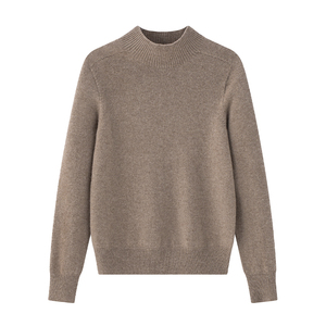 盈妹奢享暖冬丨羊毛无缝全成型半领套头打底衫秋冬内搭新款毛衣女