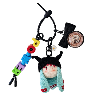 权志龙GD包包挂件power同款羊角帽手工钩织玩偶挂饰周边钥匙扣big