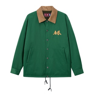 ONIARAI/鬼洗25秋冬棒系列企鹅加绒教练夹克厚外套男式 N340228