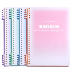 英语笔记本子不硌手活页本可拆a5小学生卸高颜值B5作业本高初中生单词本四线三格英文本A4练习本厚考研单词本