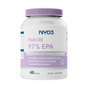 NYO3挪威97%高纯度epa深海鱼油omega3高浓度成人中老年软胶囊