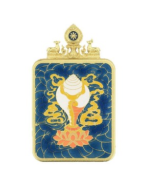 双鹿钛钢唐卡外框外壳法螺空吊坠