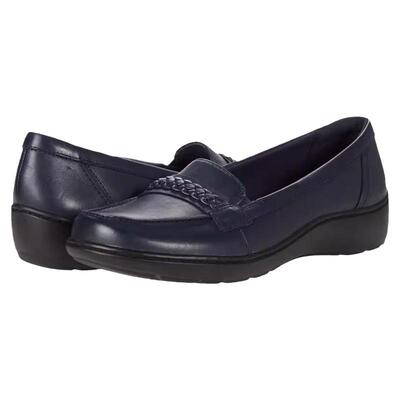 clarks圆头系带耐穿休闲皮鞋