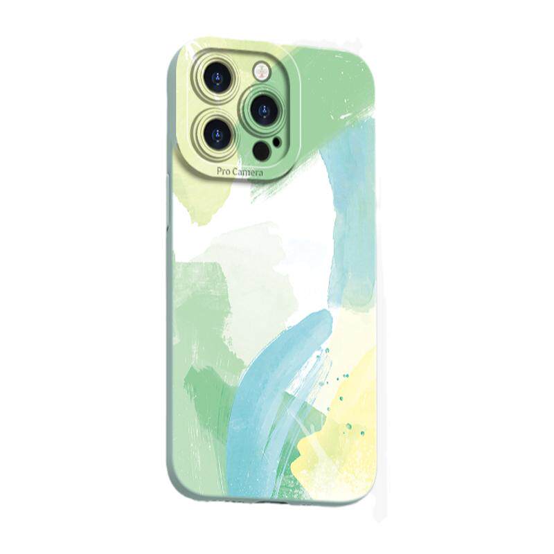 水彩适用苹果15promax手机壳18pro新款16外壳17后iphone防14摔13镜12头pro全包max保护air