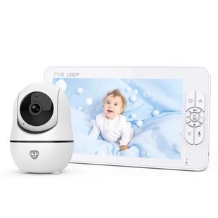 DeerDad鹿爸宝宝监控看护器7英寸智能婴儿监护器哭声儿童分房无线