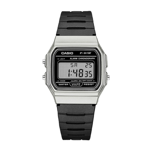 CASIO卡西欧手表小方块复古学生防水男女中性电子表f91/w217礼物