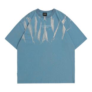 BJHG不计后果 复古扎染纯棉短袖t恤男款夏季美式潮牌休闲半袖女