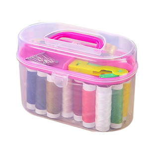 家用针线盒套装包邮手缝便携式小型针线包女学生宿舍塑料线盒子