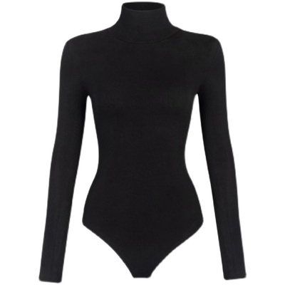 薄绒高领长袖弹力连体连裆打底衫