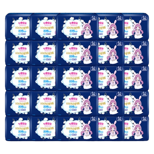 七度空间卫生巾纯棉夜用338mm超薄姨妈女整箱批发正品官方旗舰店